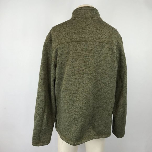 THE NORTH FACE ~ MENS XL ~ GREEN 1/4 ZIP PULLOVER SWEATER JACKET - Picture 3 of 5